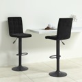 Bancos de Bar 2 pcs Veludo Preto