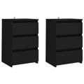 Mesas de Cabeceira 2 pcs 40x35x62,5 cm Contraplacado Preto