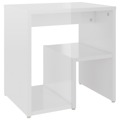 Mesa de Cabeceira 40x30x40 cm Contraplacado Branco Brilhante