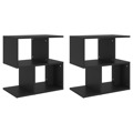 Mesas de Cabeceira 2 pcs 50x30x51,5 cm Contraplacado Preto