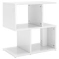 Mesa de Cabeceira 50x30x51,5 cm Contraplacado Branco Brilhante