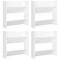 Sapateiras de Parede 4 pcs 60x18x60 cm Contraplacado Branco