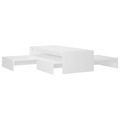 Conjunto Mesas de Centro 100x100x26,5 cm cm Contraplacado Branco