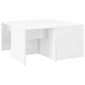 Mesas de Centro 4pcs 33x33x33 cm Contraplacado Branco Brilhante