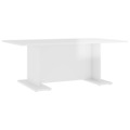 Mesa de Centro 103,5x60x40 cm Contraplacado Branco Brilhante