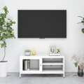 Móvel de Tv 90x30x44 cm Vidro e Aço Branco