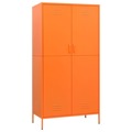 Roupeiro 90x50x180 cm Aço Laranja