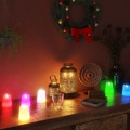 Velas Pequenas LED sem Chama 12 pcs Colorido