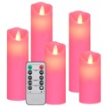 Conjunto de Velas LED C/ Controlo Remoto Branco Quente 5 pcs