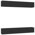 Móveis de Tv 4 pcs 100x30x30 cm Contraplacado Preto