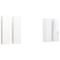 Móveis de Tv 4 pcs 30,5x30x110cm Contraplacado Branco Brilhante