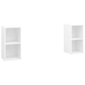 Móveis de Tv 2 pcs 72x35x36,5 cm Contraplacado Branco