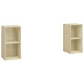 Móveis de Tv 2 pcs 72x35x36,5 cm Contraplacado Carvalho Sonoma