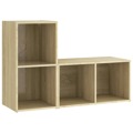 Móveis de Tv 2 pcs 72x35x36,5 cm Contraplacado Carvalho Sonoma