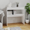 Mesa Consola 80x30x80 cm Contraplacado Branco