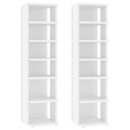 Sapateiras 2 pcs 25x27x102 cm Contraplacado Branco