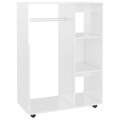 Roupeiro 80x40x110 cm Contraplacado Branco Brilhante