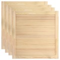 Portas com Venezianas 4 pcs 61,5x59,4 cm Pinho Maciço