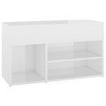 Banco Sapateira 80x30x45 cm Contraplacado Branco Brilhante