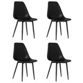 Cadeiras de Jantar 4 pcs Pp Preto