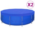 Coberturas de Piscina Redondas 2 pcs Pe 460 cm 90 G/m²