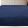 Lençol Ajustável 100x200 cm Algodão Jersey Azul Marinho