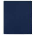 Lençóis Ajustáveis 2 pcs 180x200 cm Algodão Jersey Azul Marinho