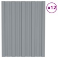 Painel de Telhado 12 pcs 60x45 cm Aço Galvanizado Prateado