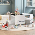 Conjunto Mesa e Cadeiras Infantil Design Carro Policia Mdf 3 pcs