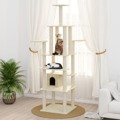 Árvore para Gatos C/ Postes Arranhadores Sisal 183 cm Cor Creme