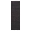 Tapete Sisal Natural 80x250 cm Preto