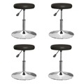 Cadeiras de Jantar 4 pcs Couro Artificial Preto