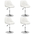 Cadeiras de Jantar 4 pcs Couro Artificial Branco