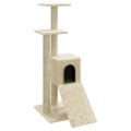 Árvore para Gatos C/ Postes Arranhadores Sisal 92 cm Cor Creme