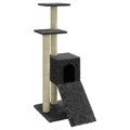 Árvore P/ Gatos C/ Postes Arranhadores Sisal 92 cm Cinza-escuro