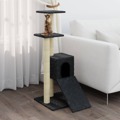 Árvore P/ Gatos C/ Postes Arranhadores Sisal 92 cm Cinza-escuro