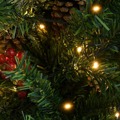 Árvore de Natal com Luzes LED e Pinhas 195 cm Pvc e Pe Verde