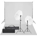 Kit de Estúdio Fotográfico com Conjunto de Iluminação e Fundo