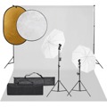 Kit Estúdio Fotográfico C/ Conjunto de Iluminação/fundo/refletor