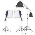 Kit de Estúdio Fotográfico com Conjunto de Iluminação e Fundo