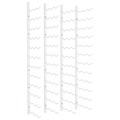 Garrafeira de Parede para 36 Garrafas 2 pcs Ferro Branco