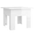 Mesa de Centro 55x55x42 cm Aglomerado Branco Brilhante