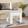 Mesa de Centro 55x55x42 cm Aglomerado Branco Brilhante