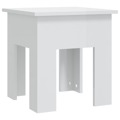 Mesa de Centro 40x40x42 cm Aglomerado Branco Brilhante