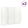 Divisórias/biombos com 6 Painéis 2 pcs Aço 240x180 cm Branco