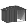 Casota para Cães 116,5x103x81,5 cm Aço Galvanizado Antracite