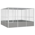 Gaiola P/ Pássaros 302,5x324,5x211,5cm Aço Galvanizado Cinzento