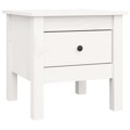 Mesa de Apoio 40x40x39 cm Pinho Maciço Branco