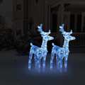 Renas de Natal 2 pcs 80 Leds Acrílico Azul