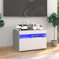 Móvel de Tv com Luzes LED 60x35x40 cm Sonoma Cinza